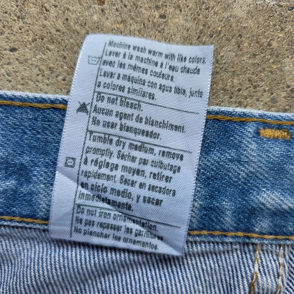 Carhartt Jeans Mens 38x30 Blue B18 Faded Distrssed Workwear Traditional‎ Fit